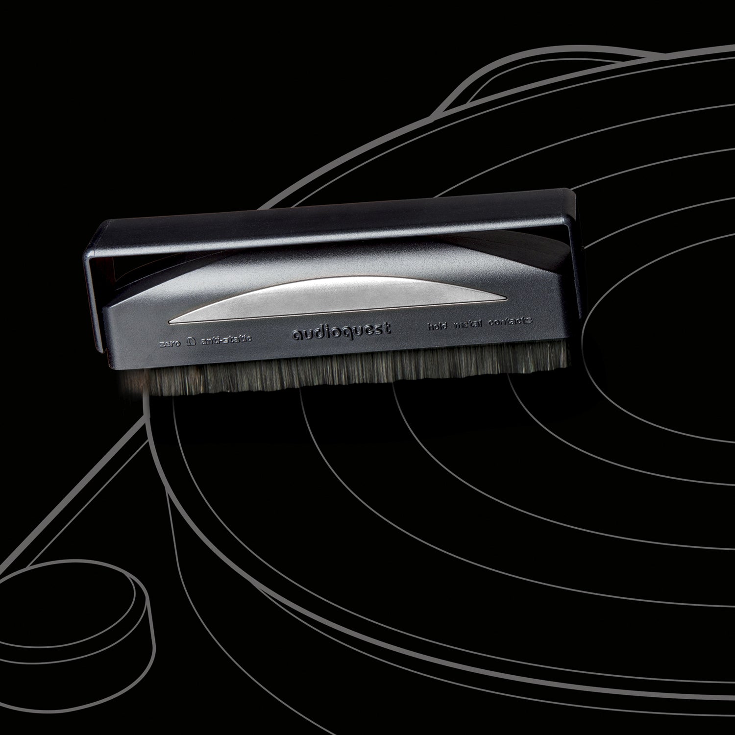 audioquest-silver-anti-static-record-brush-schallplattenb-rste image 8