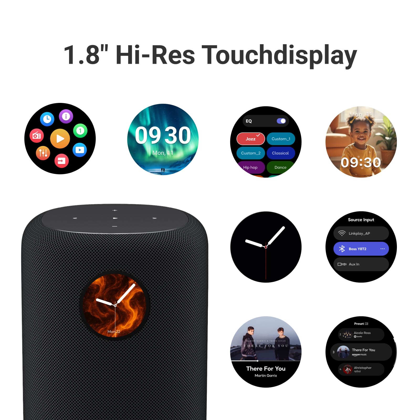 wiim-sound-smart-speaker-hi-res-touchscreen-schwarz image 2