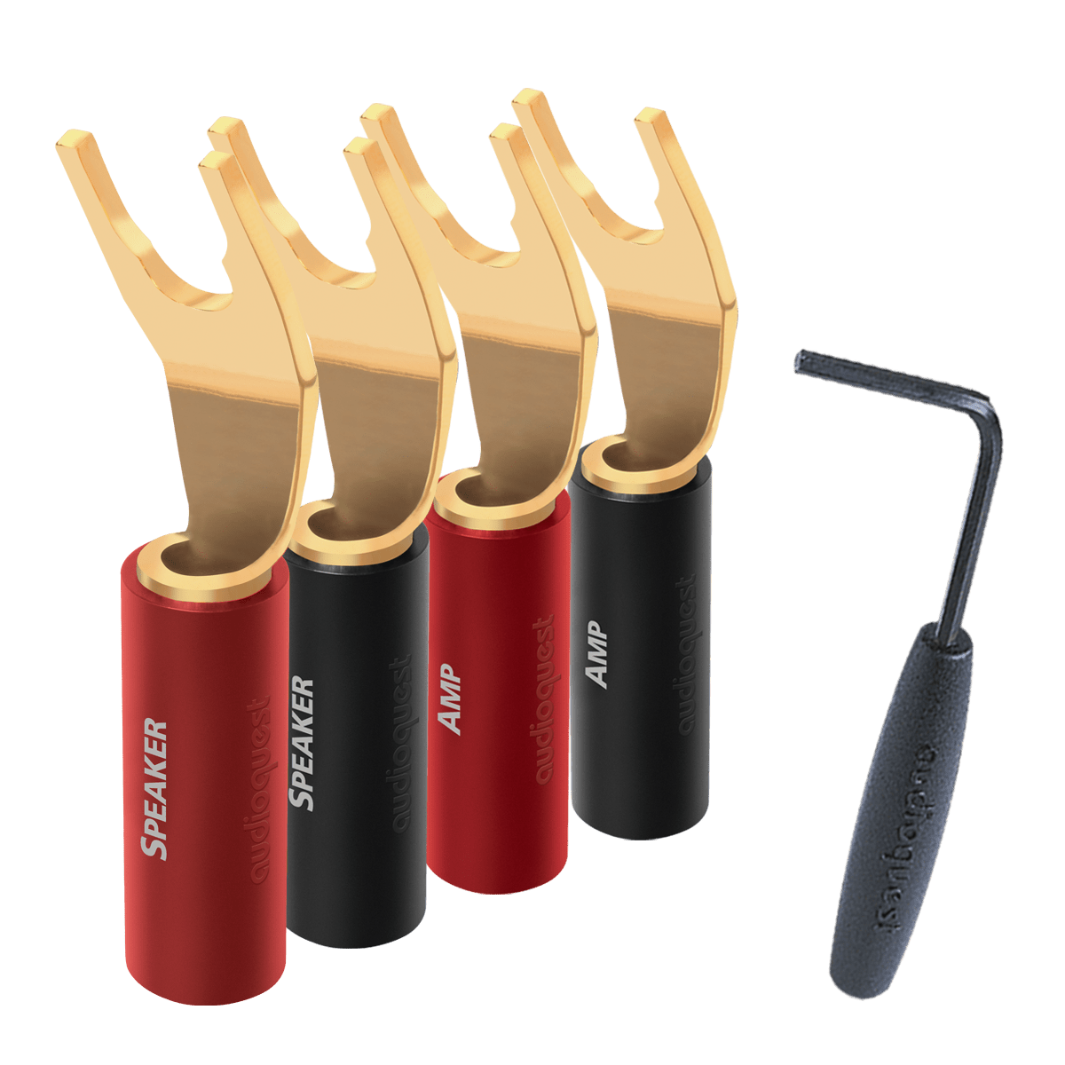 audioquest-suregrip-100-multi-spade-lautsprecherstecker-set image 1