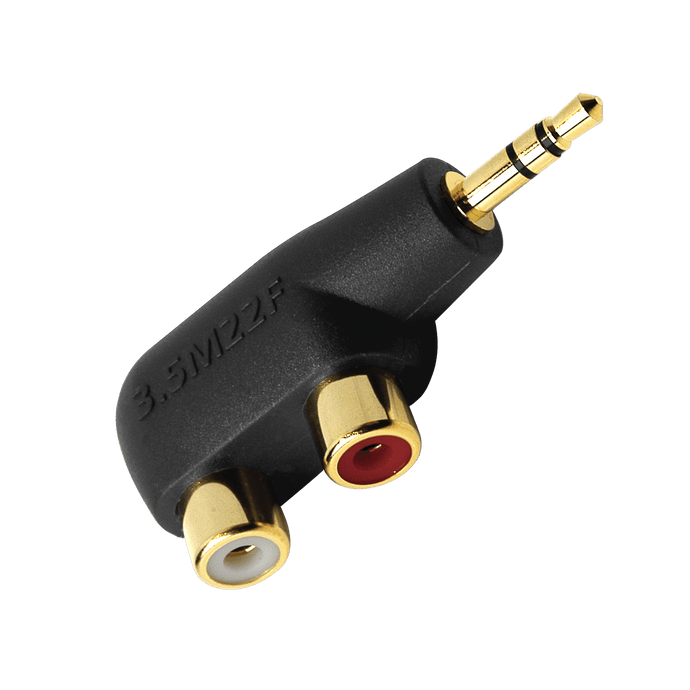 audioquest-chicago-3-5-mm-auf-cinch-adapter-hart-1x-stecker-auf-2x-buchse image 2