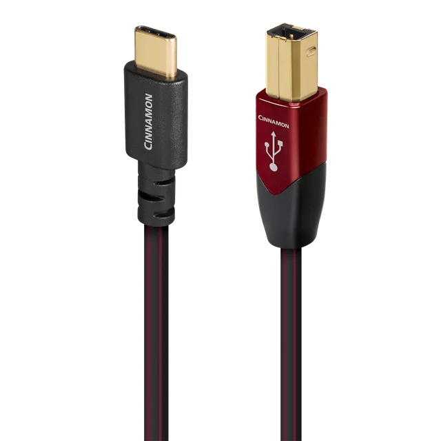 audioquest-cinnamon-usb-c-auf-usb-b-kabel-hifi-usb-kabel-mit-versilberten-halbma image 1