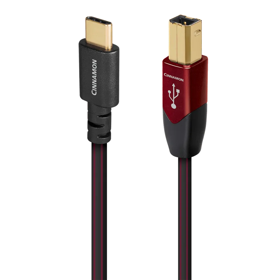 audioquest-cinnamon-usb-c-auf-usb-b-kabel-hifi-usb-kabel-mit-versilberten-halbma image 1