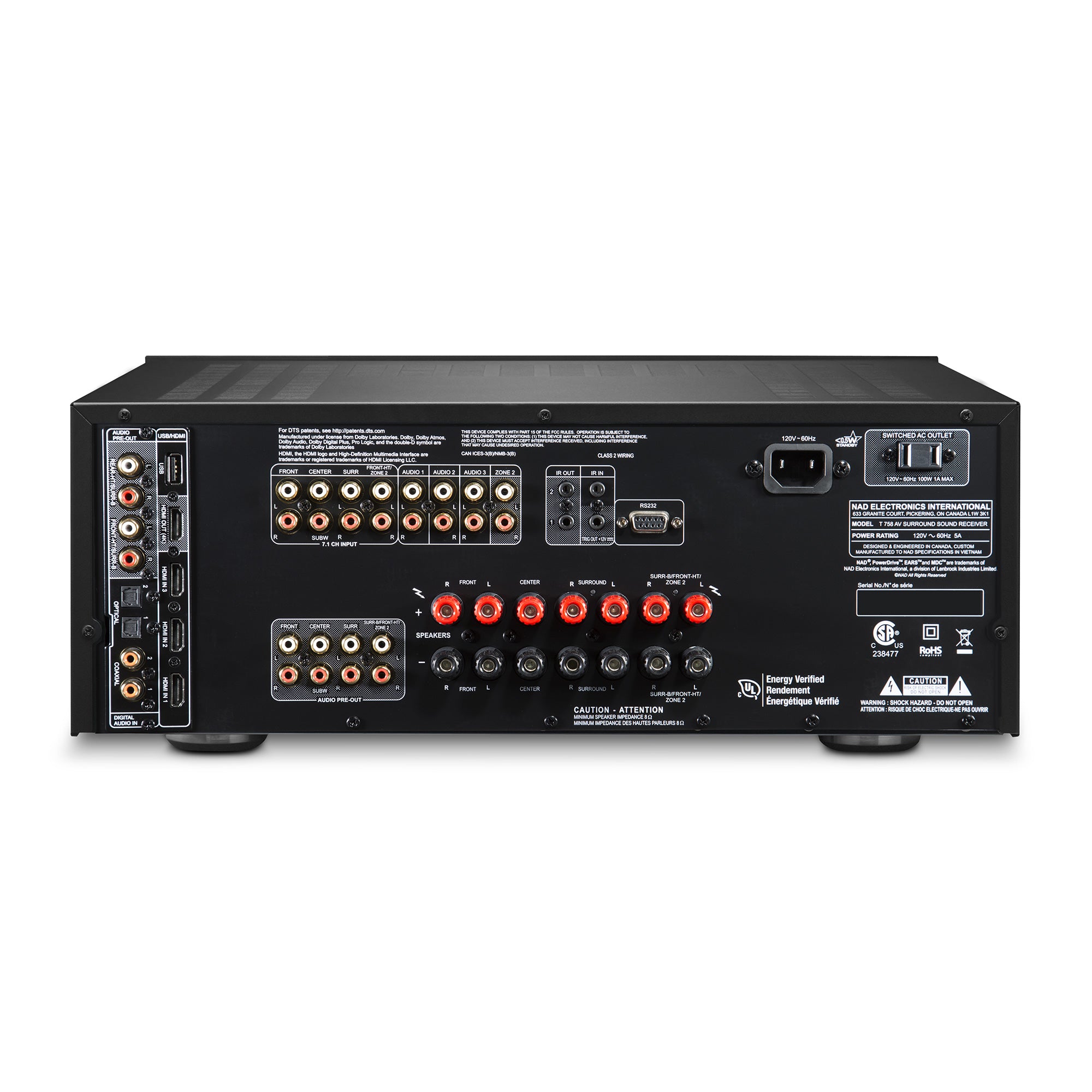 nad-t-758-v3i-av-receiver-dolby-atmos-dts-x-mdc image 2