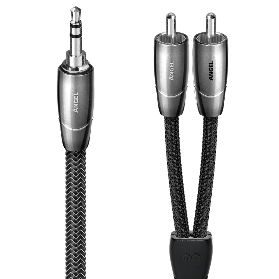audioquest-angel-3-5mm-mini-auf-rca-audiokabel-pss-silber image 1