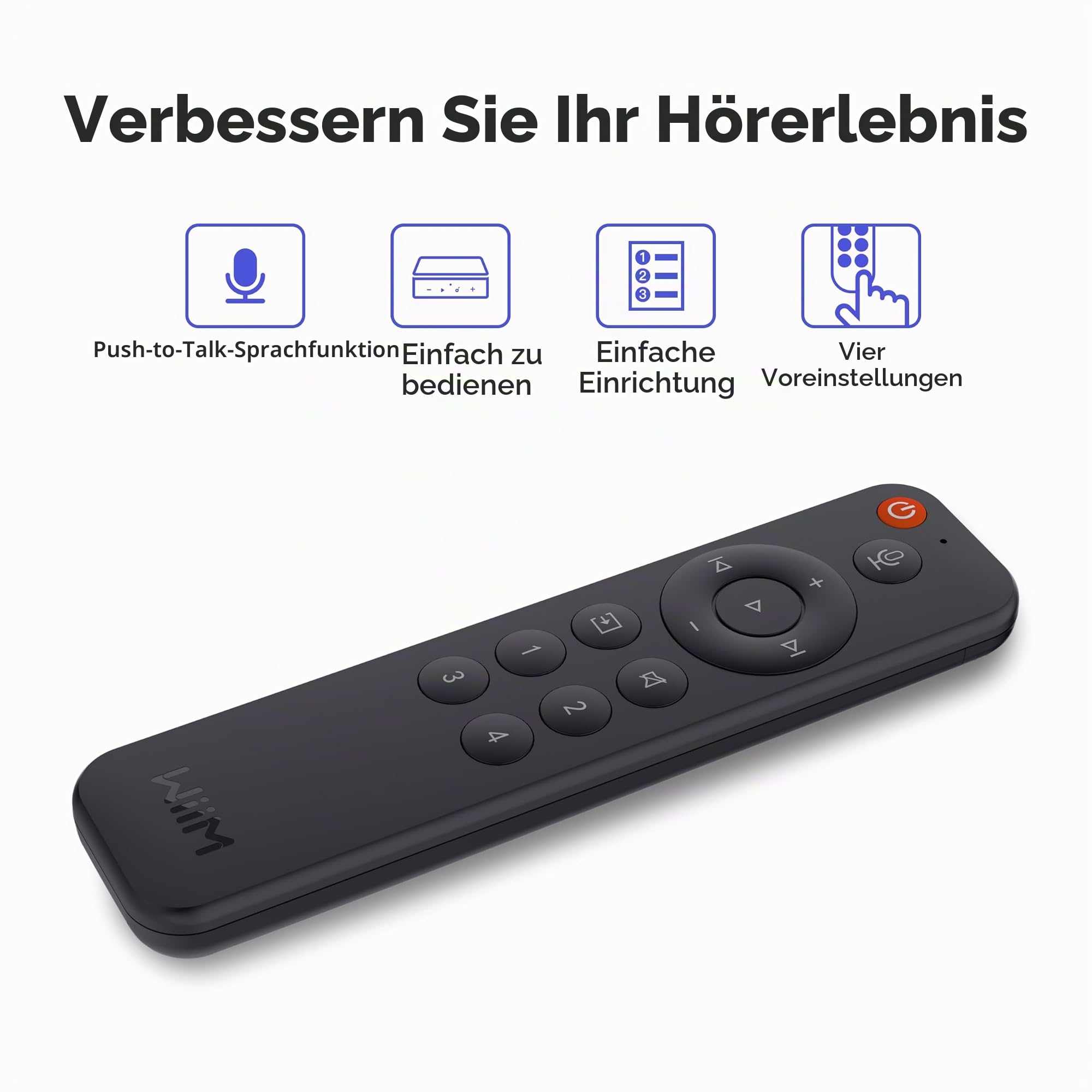wiim-voice-remote-sprachfernbedienung-f-r-musik-streamer-verst-rker-und-soundbar image 3