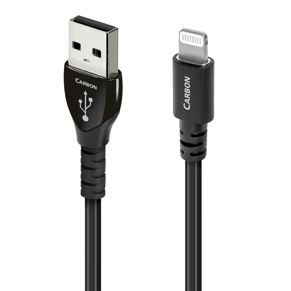 audioquest-carbon-usb-a-auf-lightning-kabel-mit-5-silber image 1